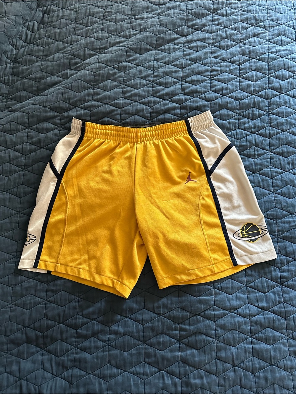 Air Jordan Y2K Yellow Baggy Basketball Shorts